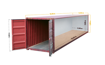 Container 40 pieds Open Top High Cube d’occasion
