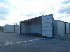 Container Open Side 20 pieds noir – Accès latéral intégral