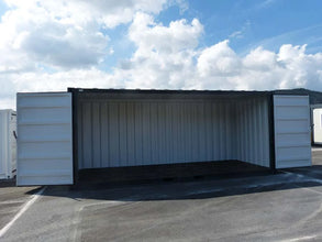 Container Open Side 20 pieds noir – Accès latéral intégral