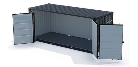 Container Open Side 20 pieds noir – Accès latéral intégral