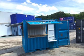 Container aménagé 10 pieds – Bureau ou Bar