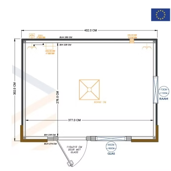 Conteneur habitable 4 × 3 m – Modèle Helsinki