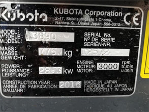 Tondeuse autoportée Kubota F3890 – 2017 – 38 ch – 152 cm