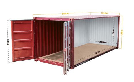 Container maritime 20 pieds standard d’occasion certifié CSC - AMB