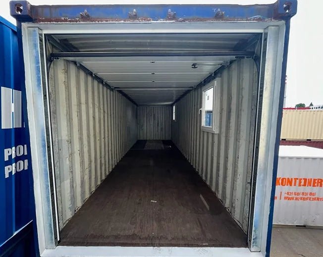 Container maritime 30 pieds d’occasion avec porte sectionnelle - AMB