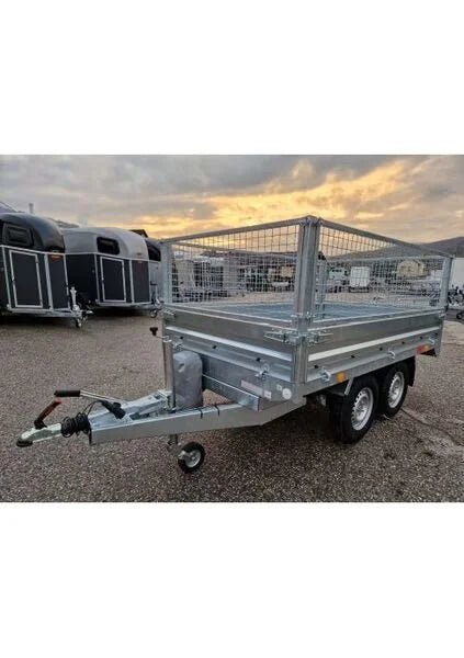 Remorque basculante double essieu – transport matériaux – occasion - AMB